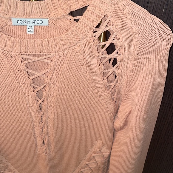 RoNNY KOBO Nude Brighton Lacing Coctail Dress - Picture 9 of 16